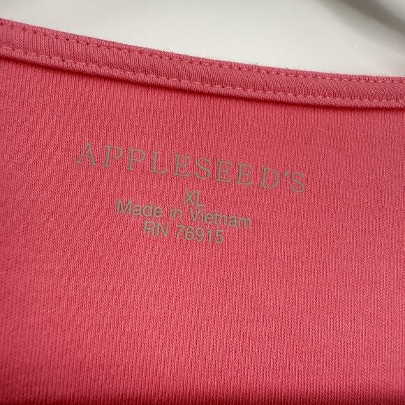 Appleseeds Faux Wrap 3/4 Sleeve Top Blush Pink Women size XL Pullover Tee - Picture 3 of 6